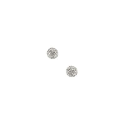 Silver fireball earrings